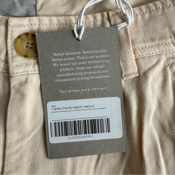 Everlane NWT Tencel Relaxed Chino Size 2 parchment - Picture 7 of 16